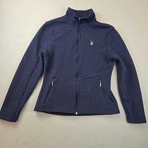 Spyder Women's Core Full Zip Fleece Lined NAVY Jacket Size MEDIUM